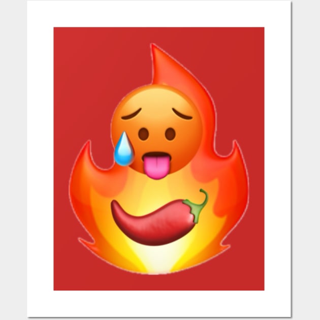 Spicy Hot Emoji Wall Art by MooseFish Lodge